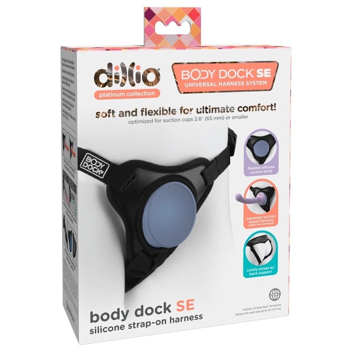 Centura strap-on, Dillio, 17x14,2x4,2cm, ajustabila 61-137cm, fara dildo