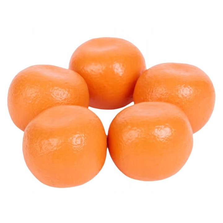 Изкуствени мандарини, CARDSPLITTER, комплект от 5 броя, оранжеви, 6x5 см