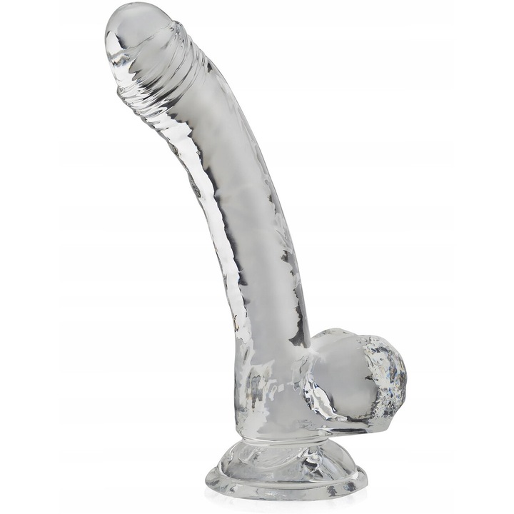 Дилдо ASPOL, Вендуза, Водоустойчив, Гел материал, 18x3-3.5 см, Прозрачен