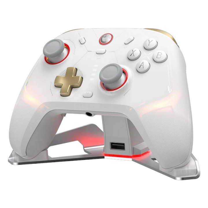 Контролер GameSir Cyclone 2 Multiplatforma Charging St. Edition (Bluetooth/USB-C/Wireless) (PC/Switch/iOS/Android) Бял