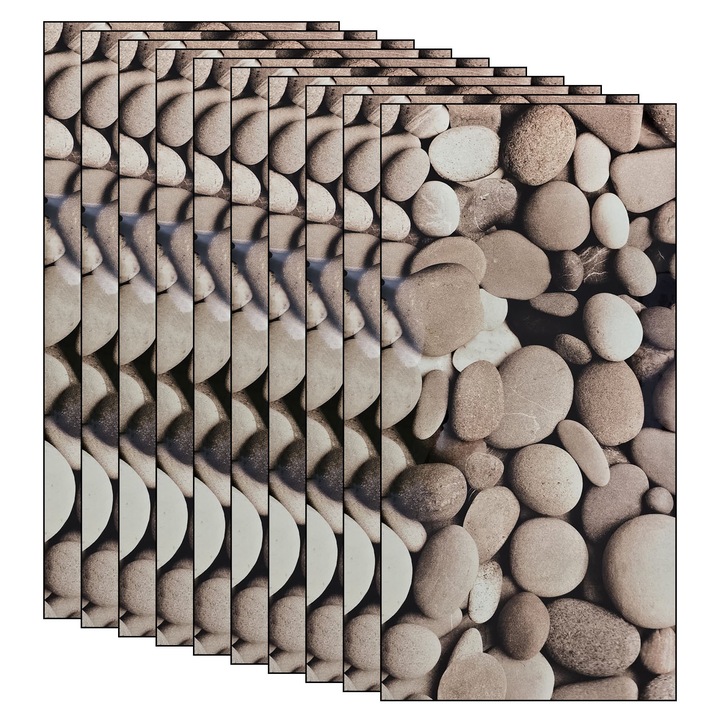 Комплект от 10 самозалепващи се тапети NEXTLY имитация на мрамор, водоустойчиви, регулируеми, силно залепващи, лесни за поставяне, покривна площ 1,8 кв.м., 30x60 см, 2 мм дебелина PS9902