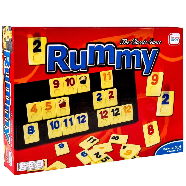 Настолна игра Classic Rummy, Картон, 37x26x6 см, Многоцветен