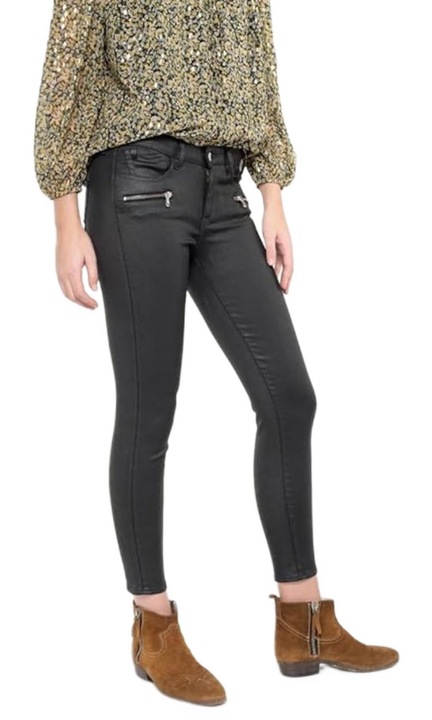 Le Temps Des Cerises női nadrág, skinny, 7 zsebes, fekete, pamut, poliészter, elasztán, 26 US méret