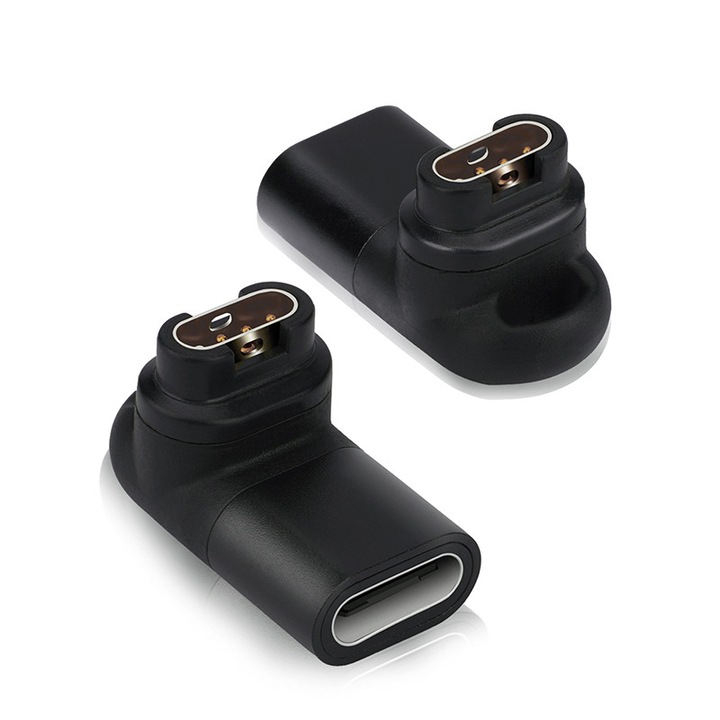 1 бр. Type-C адаптер, черен, за конектор за зарядно устройство Garmin Watch, USB C конвертор за зареждане, аксесоар за GRMN Venu 3/2/1 Fenix 8/7/6/5 Instinct 2/ Vivoactive 4/Forerunner 965/955/255 серия
