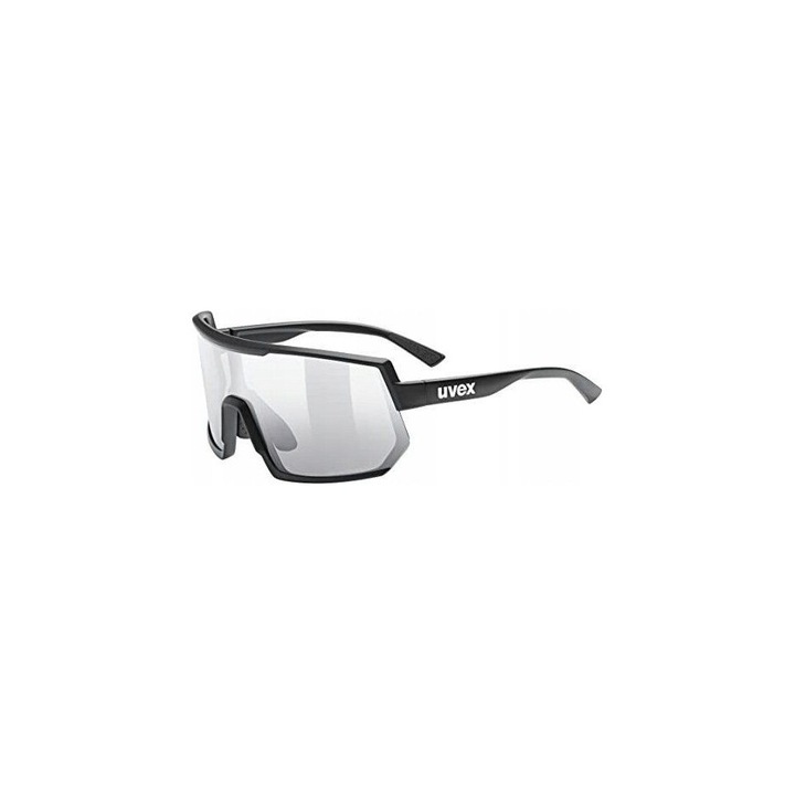 Ochelari sportivi Uvex Sportstyle 235 V, negru mat, lentile mirror silver S1-3, 100% protectie UV