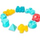 Set Jucarii Nisip, 18 Bucati, Pentru Copii, Pentru Nisip Si Apa, Cu Accesorii, Pentru Plaja, Lopata Si Grebla, 10 x Forme de Nisip, Sigur, Fara BPA, Usor de Transportat, Ideal Cadou, 18 Luni+, Plastic, Albastru