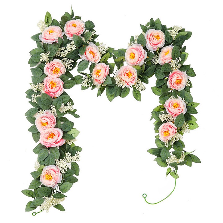 Гирлянд от изкуствени цветя 200см многоцветен декоративен