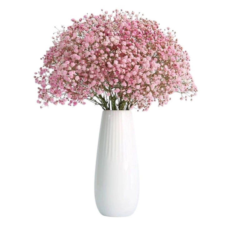 Изкуствени цветя Gypsophila розови, комплект 2 бр