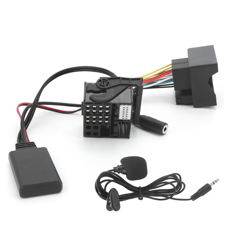 Bluetooth 5.0 AUX audio adapter mikrofonnal, 59,1 hüvelyk, alkalmas E60, E63, E64, E65, E66, E87 modellekhez