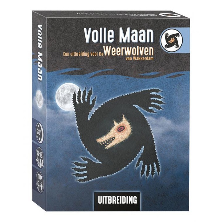 Asmodee 80106456 The Werewolves of Wakkerdam - Full Moon kártyajáték bővítménye, holland