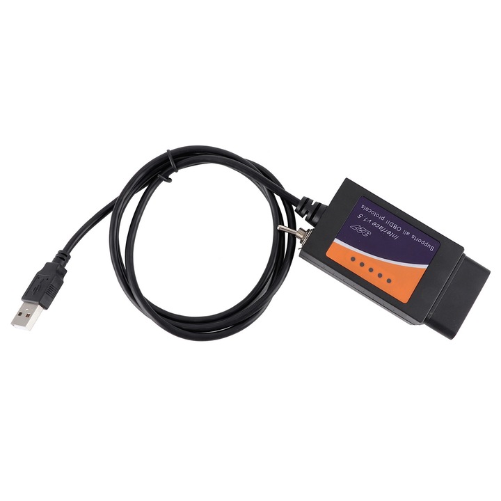 Cablu de diagnostic OBD2, AMRINUGL, compatibil Ford, Mazda, Lincoln, cu interfata USB, cu comutator