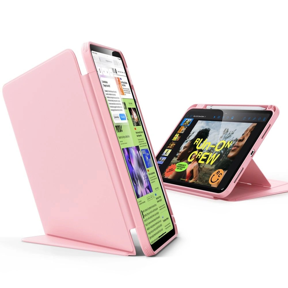 Husa ESR Flip Hybrid pentru iPad 10.9" 2022 / 11" 2025, protectie 360°, suport ajustabil, roz