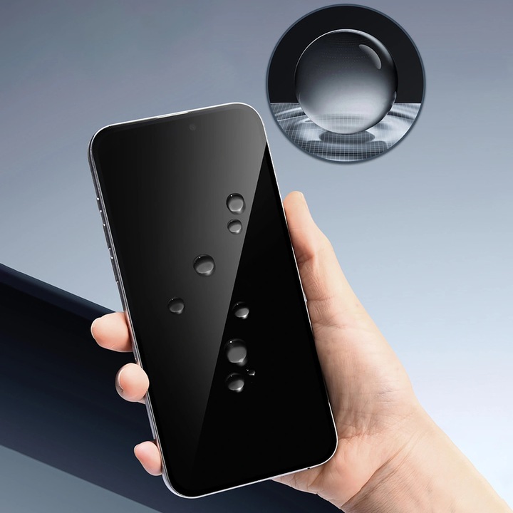 Joyroom JR-MAR0317 edzett üveg tükröződésmentes bevonattal iPhone 15 Plus/16 Plus készülékhez, ujjlenyomat-gátló, kékfény-védelem