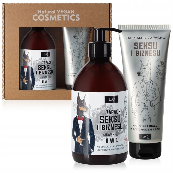 LaQ tusfürdő és balzsam szett, kardamom és fekete bors aromával, 250ml x 200ml