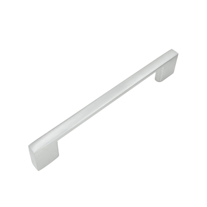 Maner pentru mobilier B&B, 128 mm, metalic, argintiu