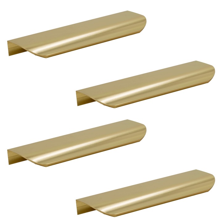 Set 4 manere pentru mobila, B&B, 350 mm, Aluminiu, Auriu