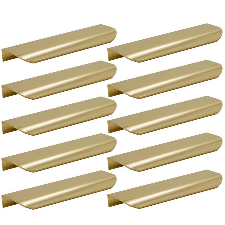 Set 10 manere pentru mobilier B&B, 350 mm, aluminiu, auriu