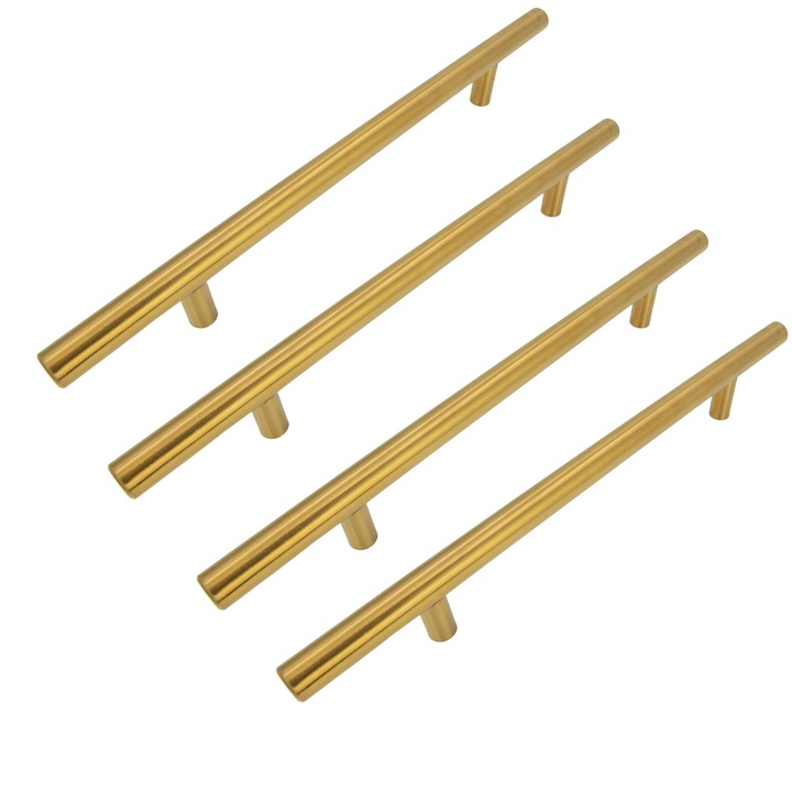 Set 4 manere pentru mobila, B&B, 160 mm, Otel Inoxidabil, auriu