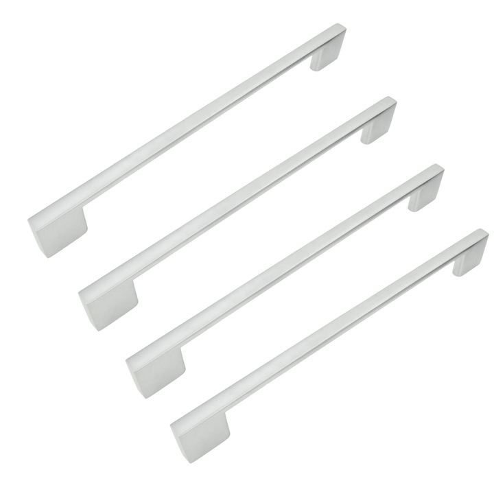 Set 4 Usi de mobila, B&B, 192 mm, Aluminiu, Mat, 22x0,9x2,7 cm