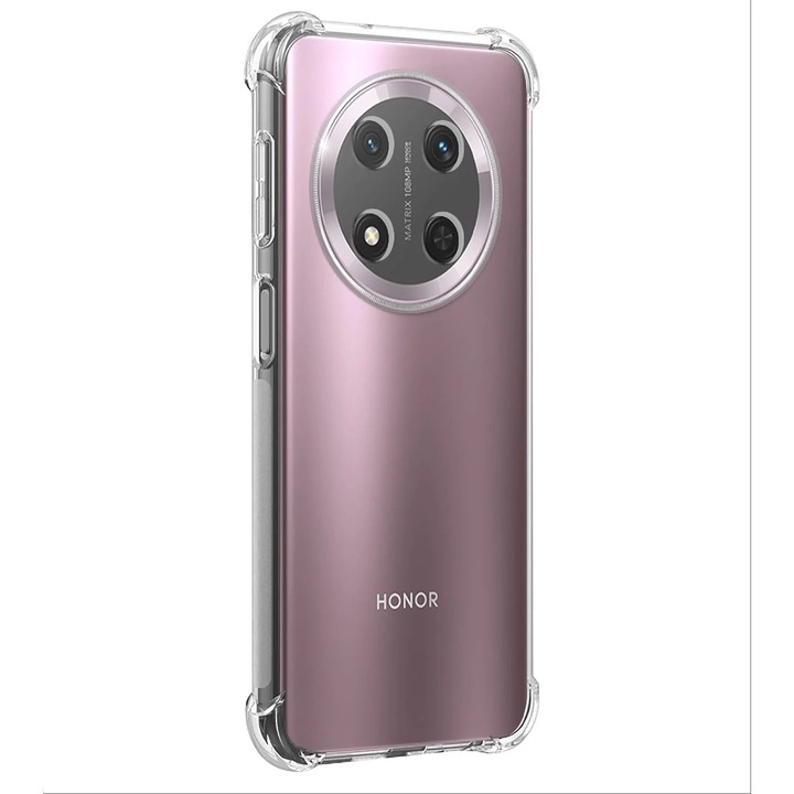 Кейс за Honor Magic 7 Lite / X9c, Прозрачен със защита на камерата, удароустойчив, BzStore