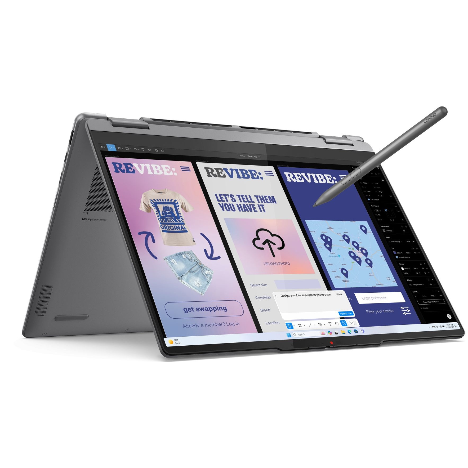 Laptop Lenovo Yoga 7 2-in-1 14ILL10 cu procesor Intel Core Ultra 5 226V (2.1/4.5GHz, 8M), 16 GB, SSD NVMe M.2 de 512 GB, Intel Arc 130V, Windows 11 Home, Gri