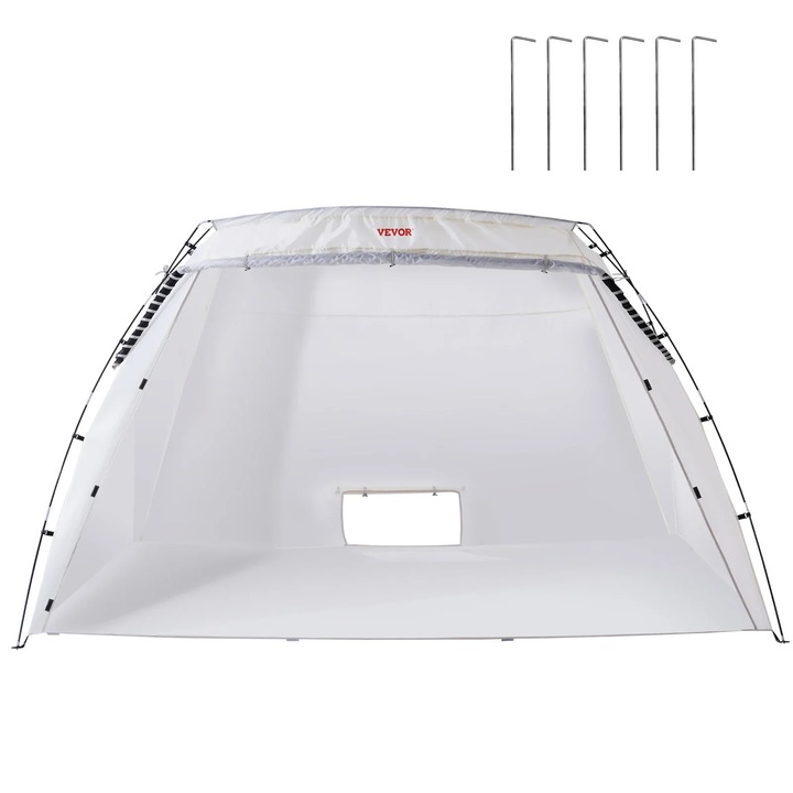 Hordozható festősátor, 3x2,2x1,8 méter, összecsukható kialakítás, fehér, komplett szett