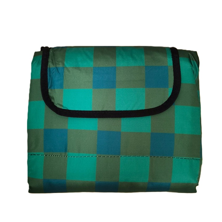 Водоустойчиво одеяло за пикник, 100% полиестер, 145x200 см, зелено