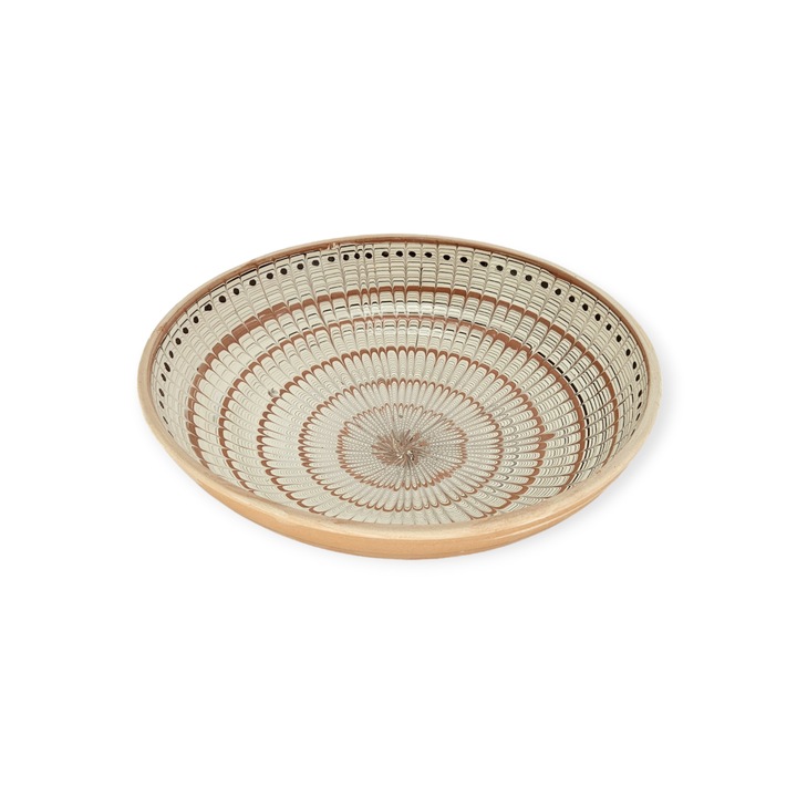 Traditional Bowl 3033 Peacock Tail modell, Piros szín 33cm