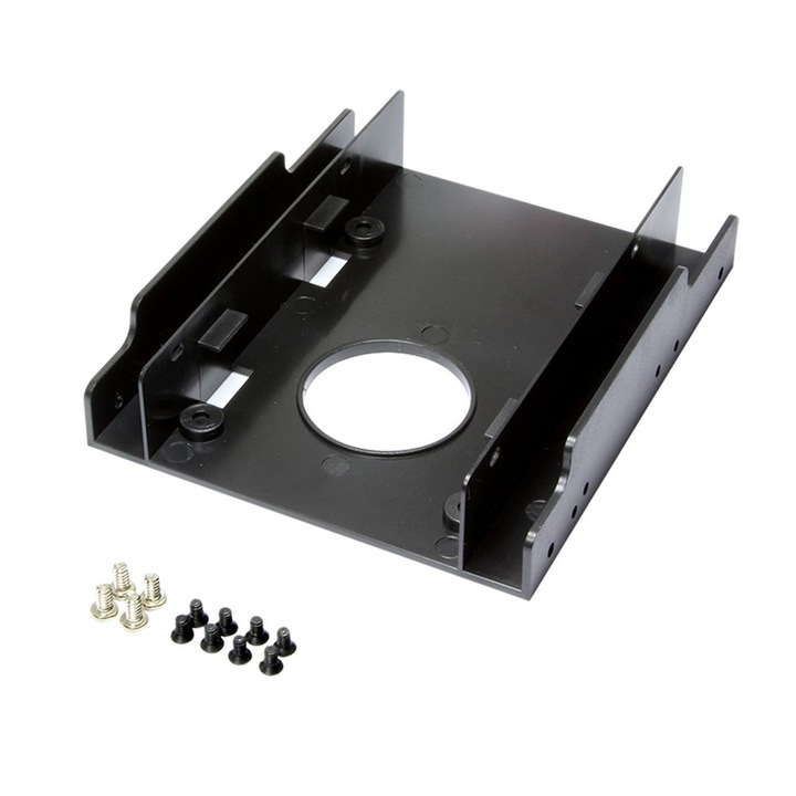 Adaptor fixare HDD/SSD 2.5 Inch in BAY de 3.5 Inch + Suruburi de fixare