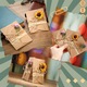 Set de 10 felicitari si plicuri cu flori uscate, Axroad Mall, Felicitari handmade, 10.5x7cm, Pliabil, Usor de asamblat, Greu de estompat, Design Minimalist, Include plicuri kraft, sfoara, Ideal pentru DIY, Nunti, carti de invitatie si altele, Maro