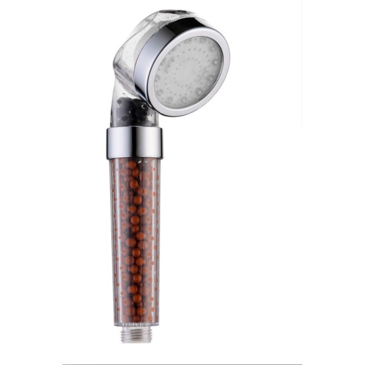 Coloana de dus Enforose, cu LED-uri, filtrare minerala, montare cu ventuze, 30x10cm