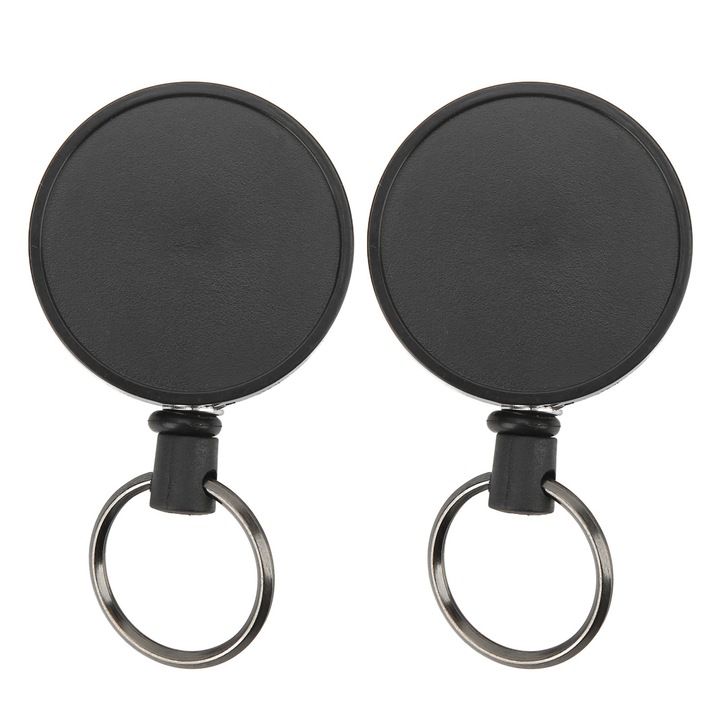 Brelocuri cu clips de curea, Enforose, 2PCS, fir din otel inoxidabil, retractabil