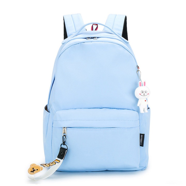 Rucsac pentru adolescenti, Enforose, design ergonomic, culoare roz, material nylon de inalta densitate, 30x45cm