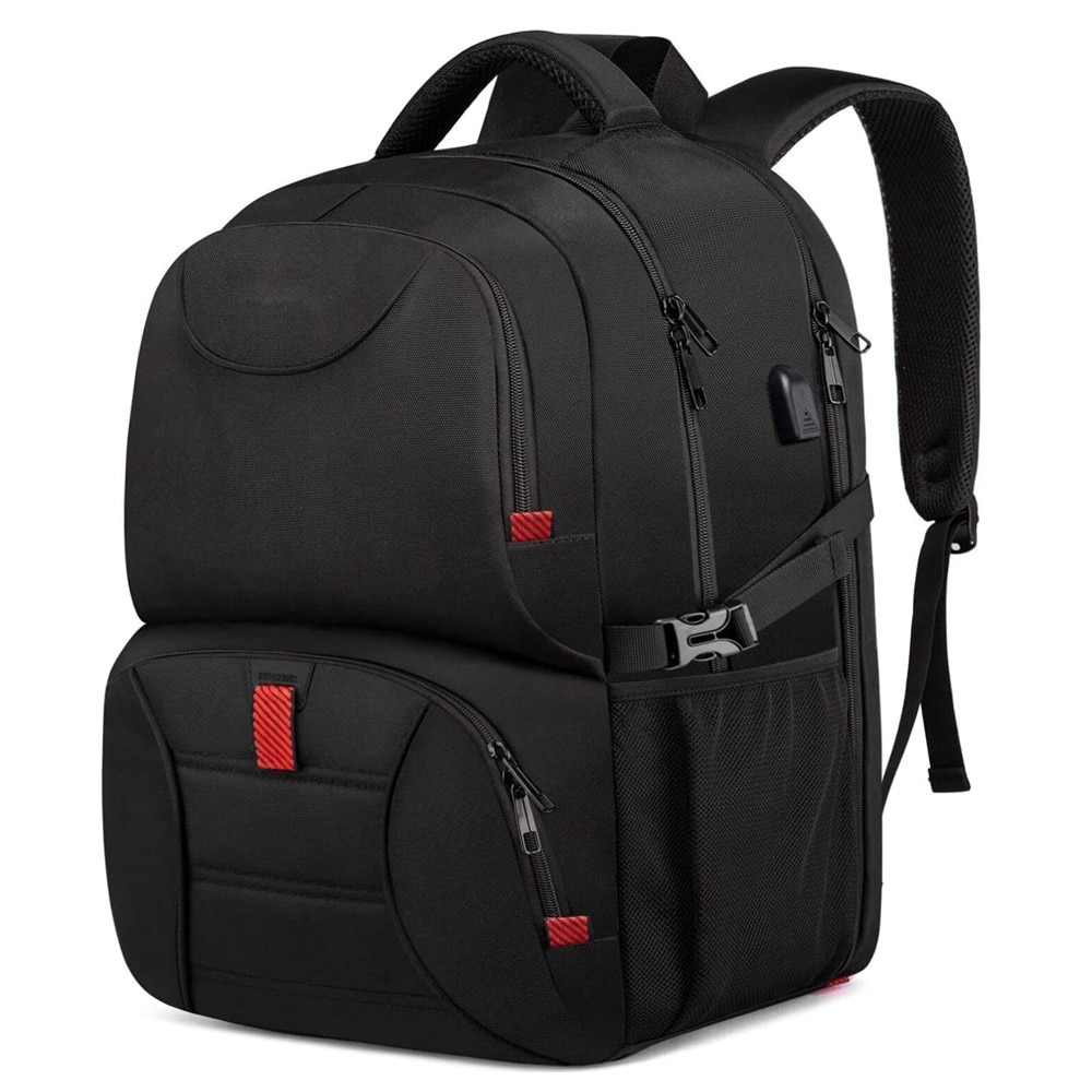 Rucsac laptop anti-furt Enforose, 36L, exterior rezistent la apa, culoare abanos, pentru barbati