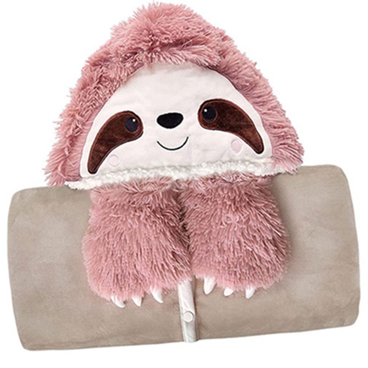 Носимо одеяло с качулка Enforose, мек полар, качествени копчета, за вътрешна и външна употреба, лесно за почистване