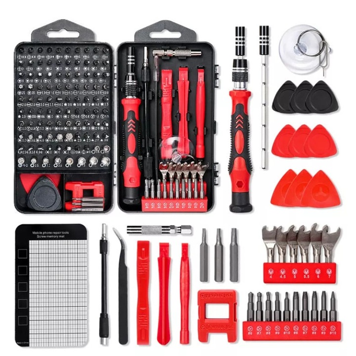 Professzionális precíziós csavarhúzó készlet, tartós mágneses bitek precíziós javításokhoz elektronikán, laptopokon, telefonokon és egyebeken, prémium minőségű eszközök kompakt javítókészletben