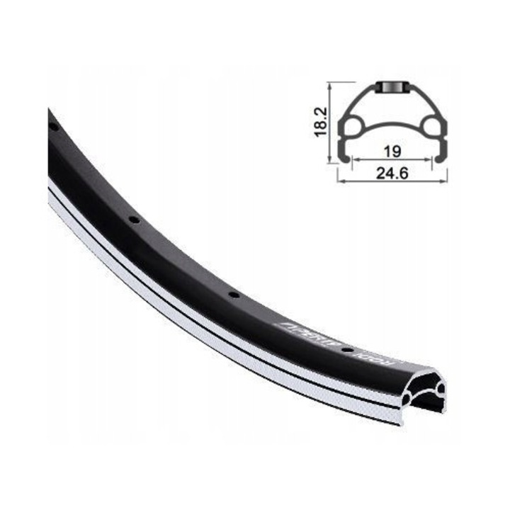 Rodi VIPER felni 26", 559x19, 36 lyukú, fekete
