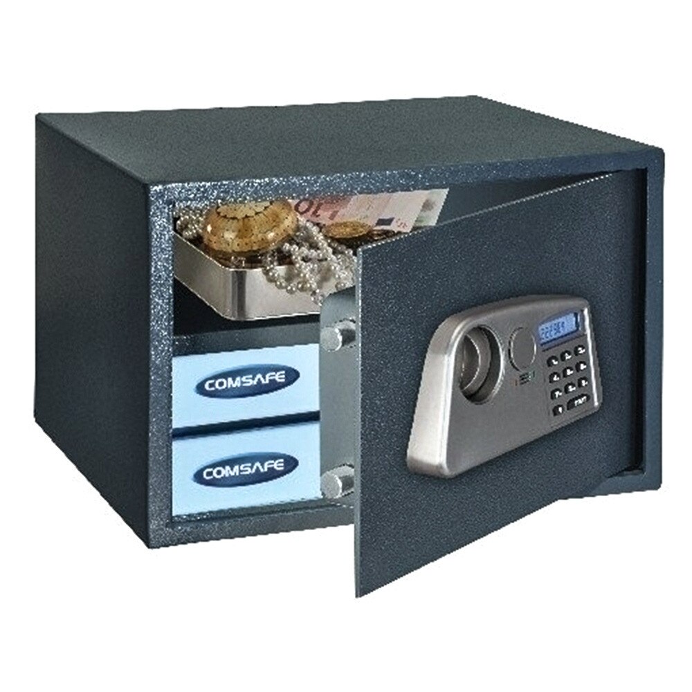 Seif hotel/apartament TRENDY2antracit electronic cu cheie SOS 300x435x400 mm - 17.5 kg