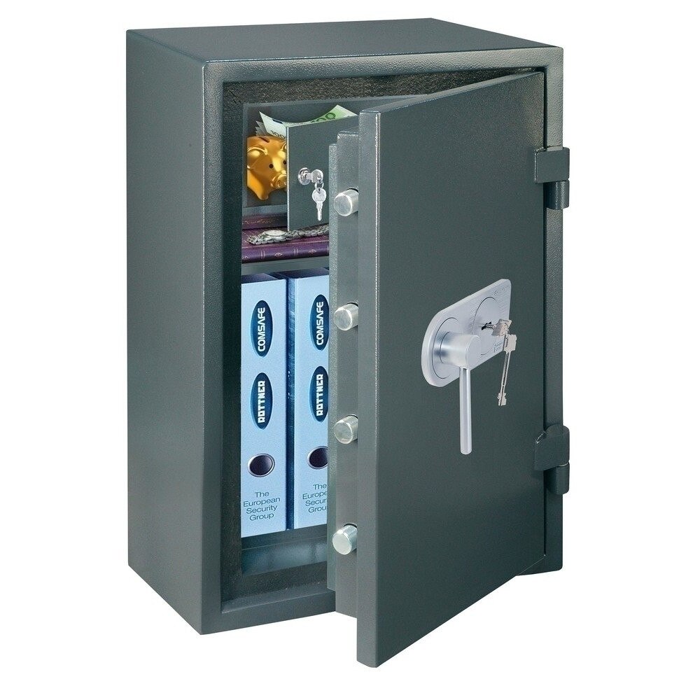 Seif certificat antiefractie EN1143-1 si antifoc EN15659 ATLASEN-1 cheie 655x440x430 mm 160 kg