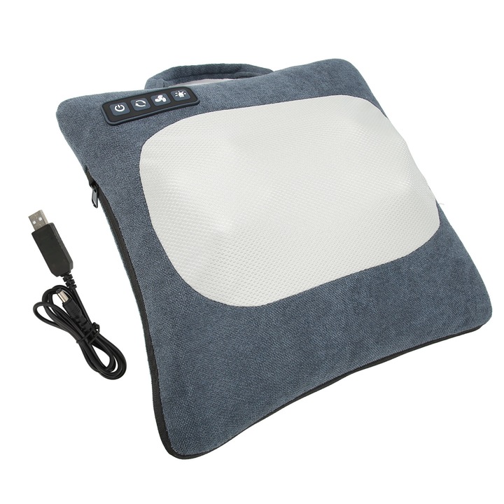 Perna de masaj electrica, 3 moduri, compresa calda, fara fir, multicolor, dimensiuni variabile