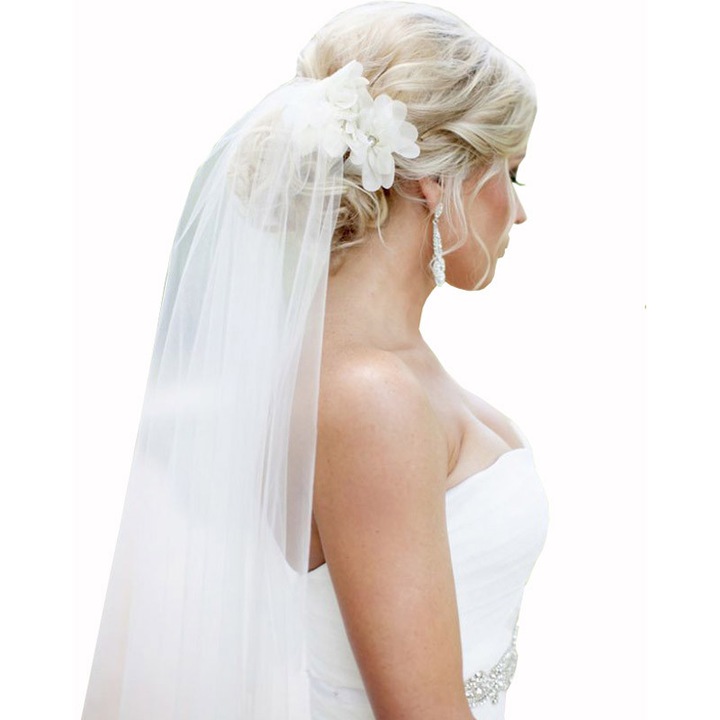 Voal clasic mireasa, M