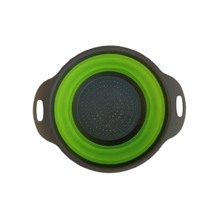 Strecuratoare pliabila pentru fructe si legume, 30 cm, verde+ gri