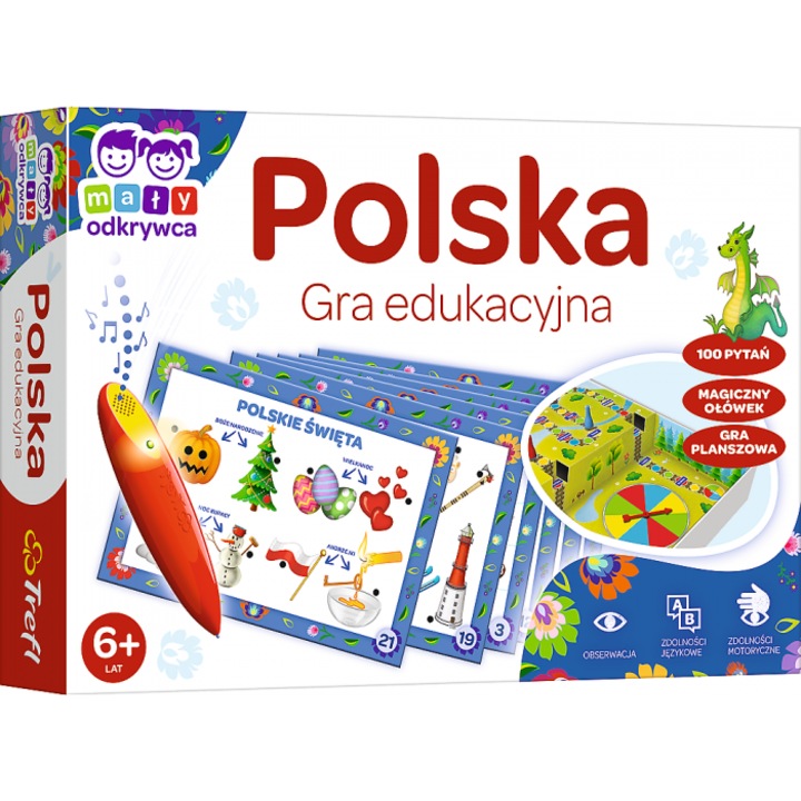 Joc educativ, Trefl PAP, Magiczny olowek, set cu 32 planse, 33x22,7x5,5cm