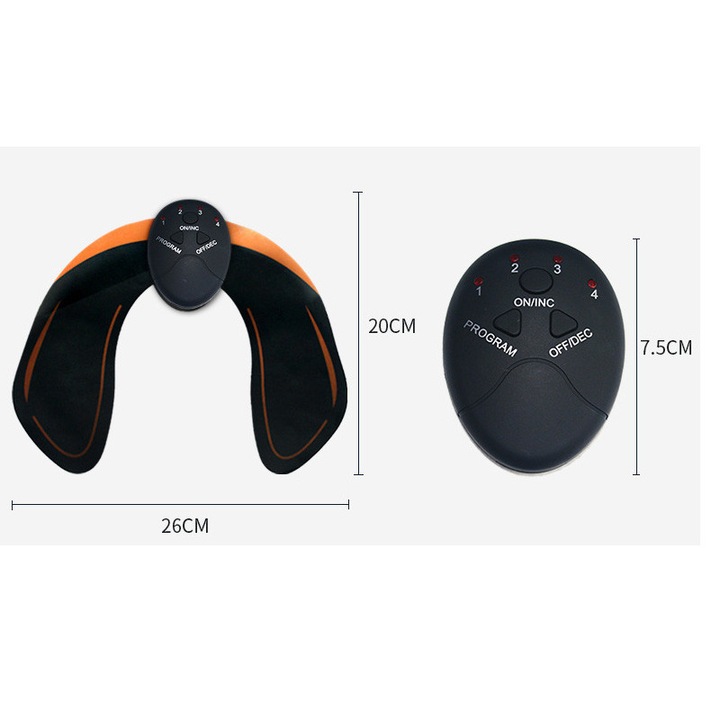 Antrenor wireless pentru fesieri, Enforose, tehnologie avansata EMS, 6 moduri, intensitate reglabila, culoare neagra