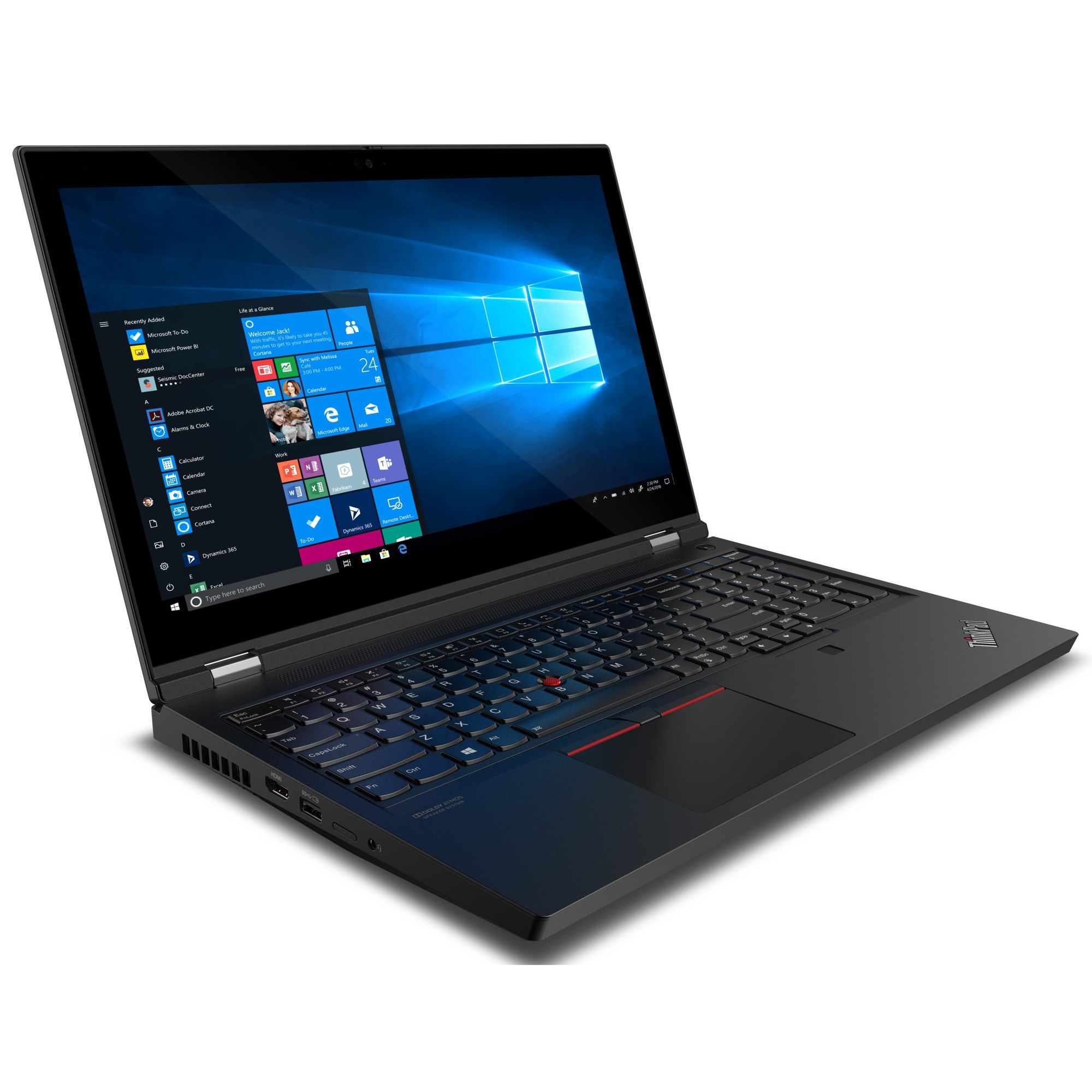 Laptop Lenovo ThinkPad P15 Gen 1 (Intel), 15.6" FHD IPS, Intel Core I7-10750H, 96GB DDR4, 2 x 1TB SSD m2 PCIe, NVIDIA Quadro T1000 4GB GDDR6, Windows 10 Pro, Black