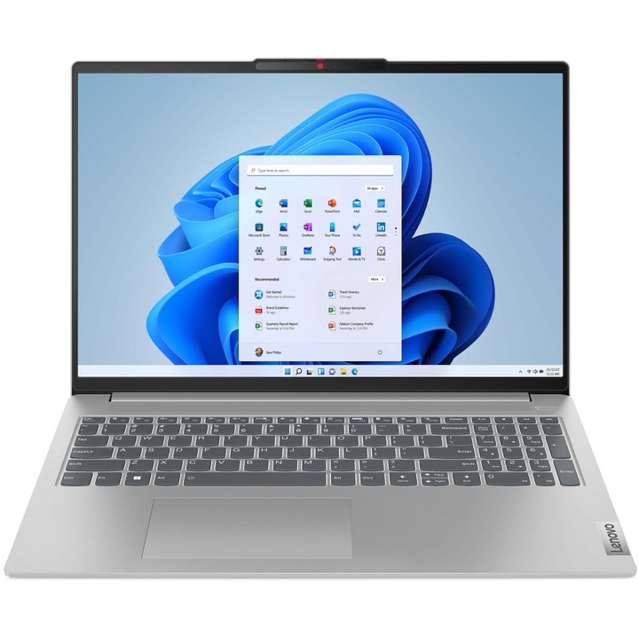 Лаптоп Lenovo IdeaPad Slim 5 16AHP9, 16" WUXGA 1920x1200 IPS 300nits, AMD Ryzen 5 8645HS 6-core, 16 GB DDR5, 512GB SSD m2 PCIe, AMD Radeon 760M Graphics, Aluminium Case 1.82 kg Cloud Grey