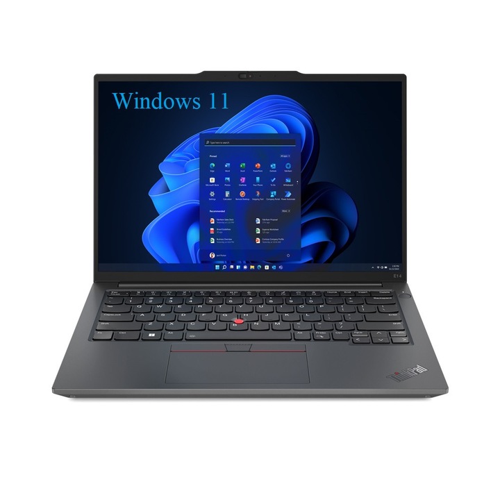 Лаптоп Lenovo ThinkPad E14 Gen 6 AMD, 14" 2.2k 2240x1400 IPS 300nits, AMD Ryzen 7 7735U 8-core, 32 GB DDR5, 2 x 512GB SSD m2 PCIe, AMD Radeon 680m Graphics, Windows 11 Home, Aluminium case 1.42 kg. Black