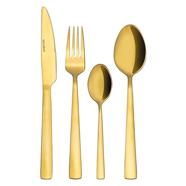 Ambition Madeni evőeszköz készlet 16 részes arany