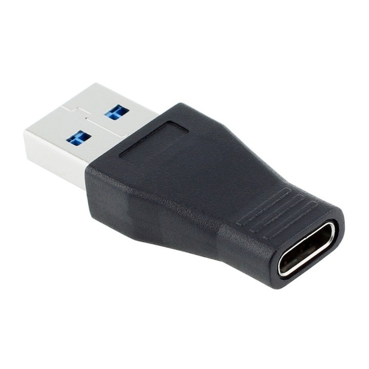 USB-duga-C típusú anya adapter telefonhoz, laptophoz, fekete, Dactylon®