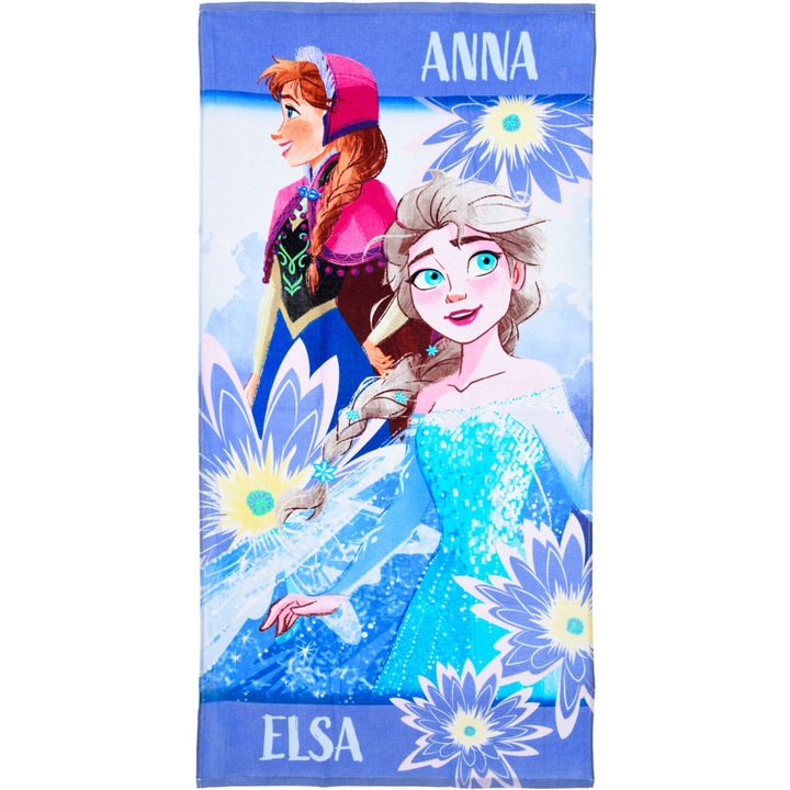 Disney Замръзналото кралство Анна и Елза Хавлия за баня, плажна кърпа 70x140см